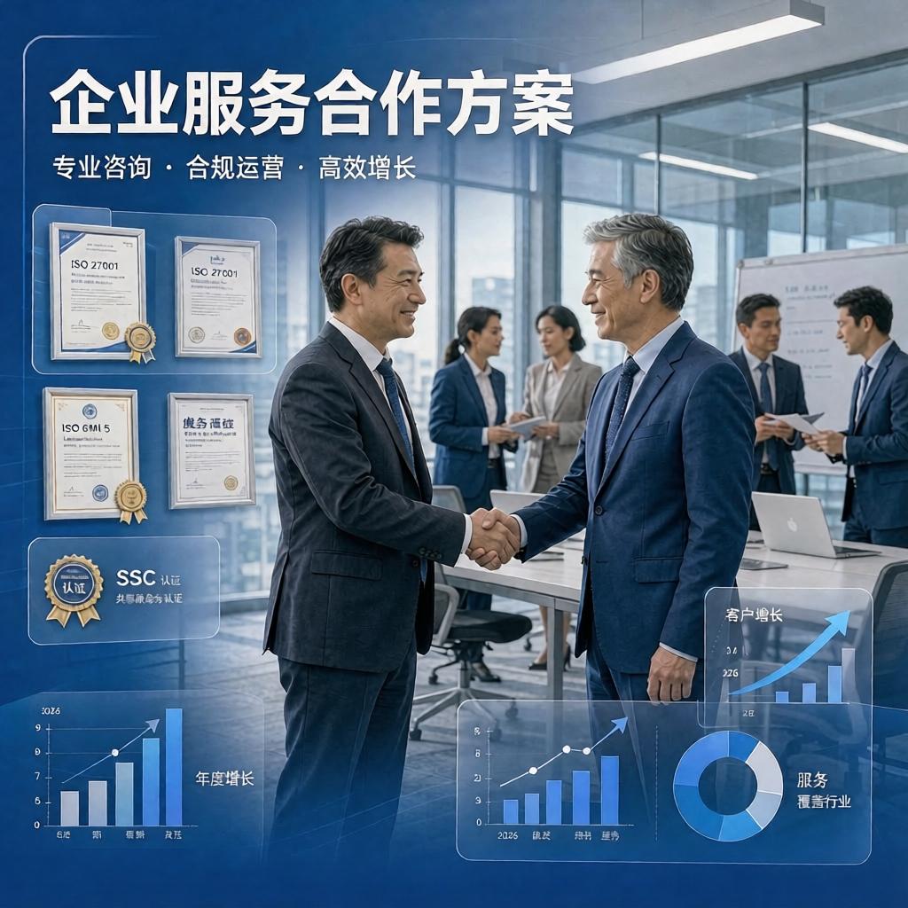 企业服务案例 - 强化企业资质与行业案例矩阵